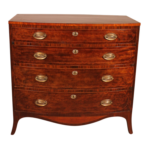 Commode En Acajou Et Incrustations -18 siècle