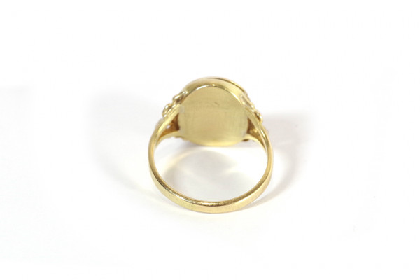Anello con sigillo segreto "I" in oro 18k, anello con sigillo, anello per uomo e donna, anello di apertura, 