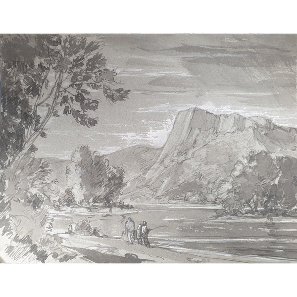 French school from the beginning of the 19th century - Landscape at the river