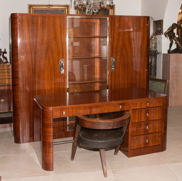  Libreria in palissandro Periodo Art Déco 1930 circa