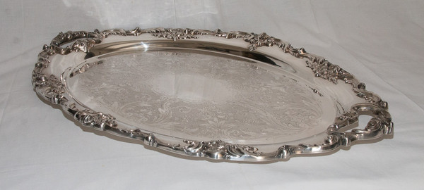 Large Reed & Barton Silver Metal Tray  