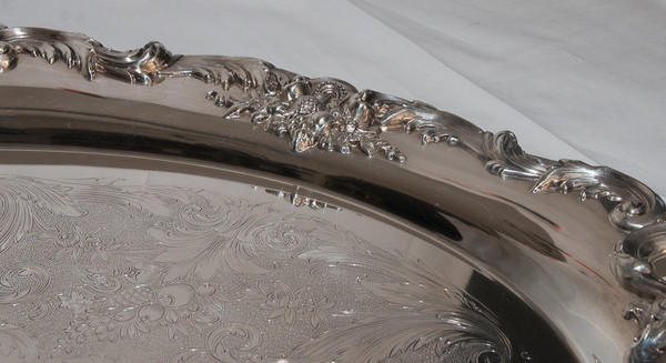 Large Reed & Barton Silver Metal Tray  