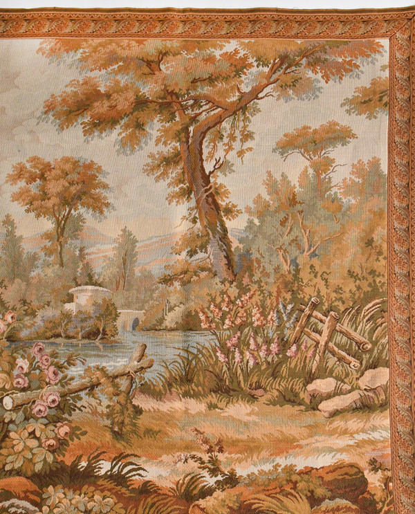 Mechanical tapestry representing green landscape