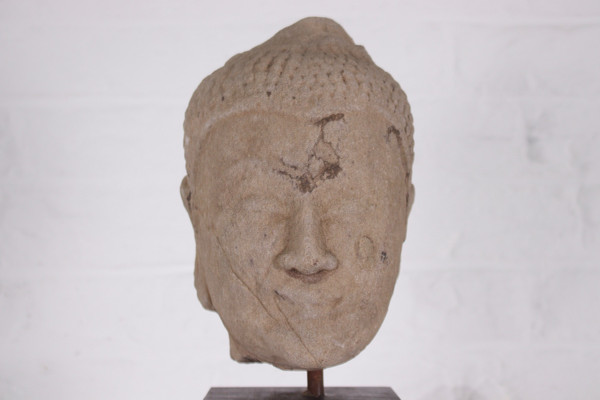 Tête de Bouddha en grès, Ayutthaya.