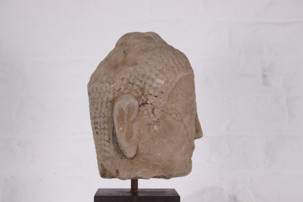 Tête de Bouddha en grès, Ayutthaya.