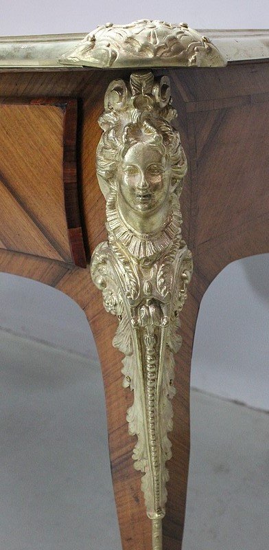 Bureau d’Apparat en Placage de Bois de Rose, style Louis XV - XIXe