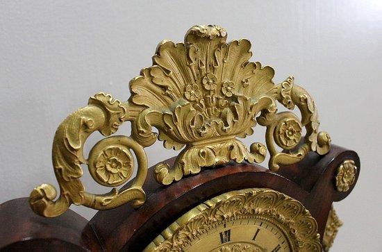 Mahogany and Gilt Bronze Lyre Pendulum, Empire Period - Early 19th Century