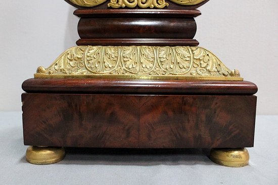 Mahogany and Gilt Bronze Lyre Pendulum, Empire Period - Early 19th Century