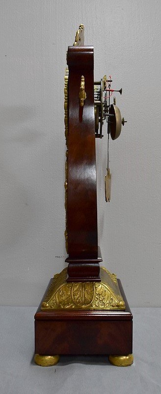 Mahogany and Gilt Bronze Lyre Pendulum, Empire Period - Early 19th Century