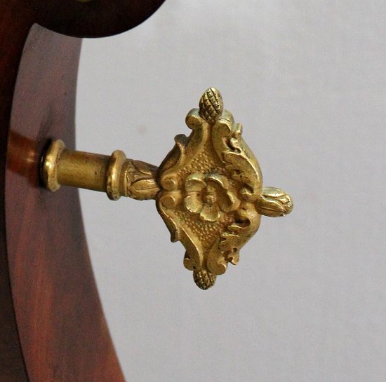 Mahogany and Gilt Bronze Lyre Pendulum, Empire Period - Early 19th Century
