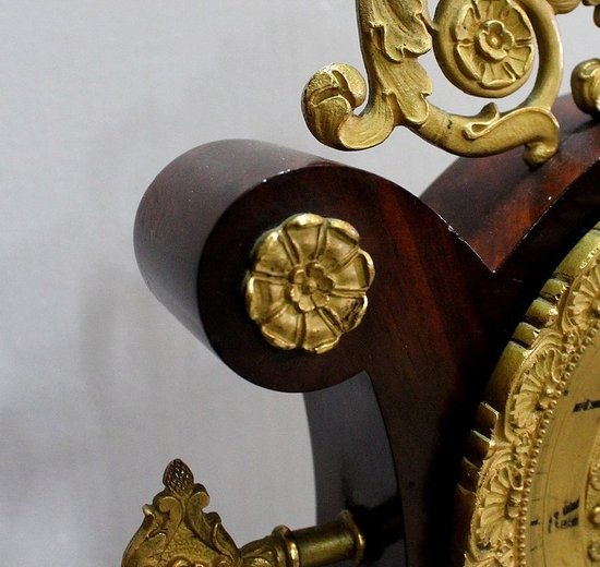 Mahogany and Gilt Bronze Lyre Pendulum, Empire Period - Early 19th Century