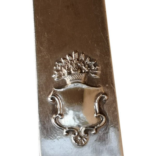 4 cuillères à soupe anciennes argent 875 poinçon Russe orfèvre Cyprian Labecki année 1881, XIXème