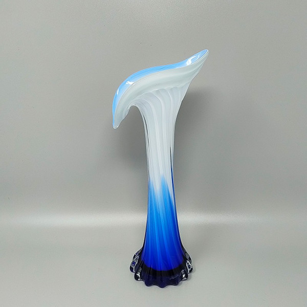 1960 - Étonnant vase "Calla Lily" de Jack in the Pulpit en verre de Murano.