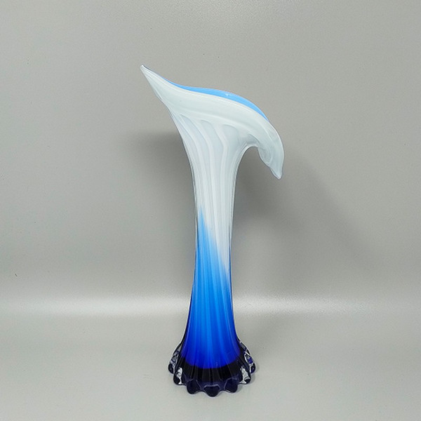 1960 - Étonnant vase "Calla Lily" de Jack in the Pulpit en verre de Murano.