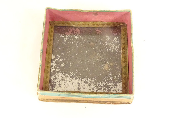 Small Cardboard Box Gilded Paper Profile Napoleon First Consul Brenet 19th century