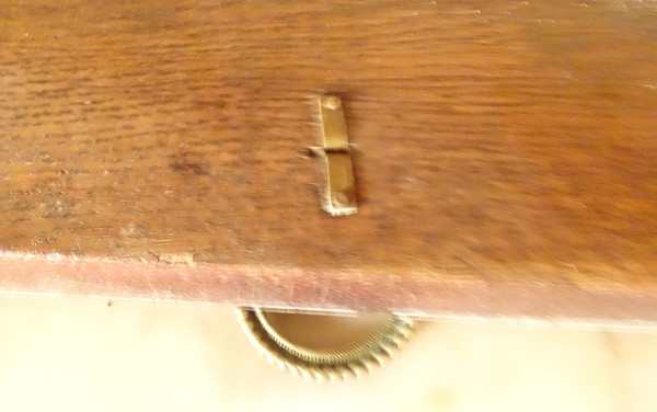 Console Louis XVI Demi-lune Acajou Marbre Blanc Laiton Doré XVIIIème Siècle