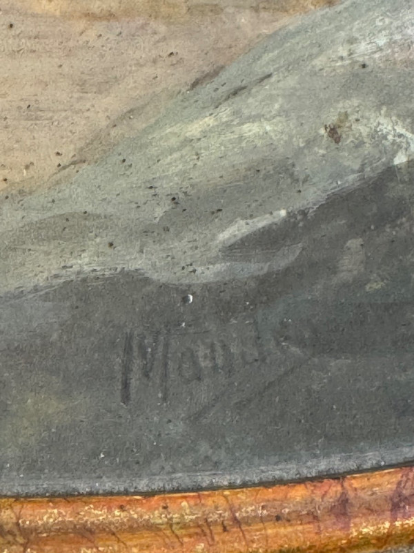 Gouache Im Geschmack des Metzgers Anfang 20.
