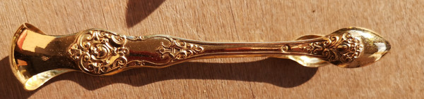 Napoleon III silver-gilt box: 12 spoons +1 pair of tongs + tea strainer + spoon Guillot 19th century goldsmiths