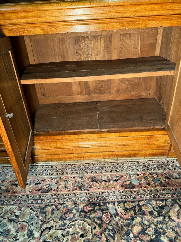 Grande libreria in rovere biondo del XIX secolo