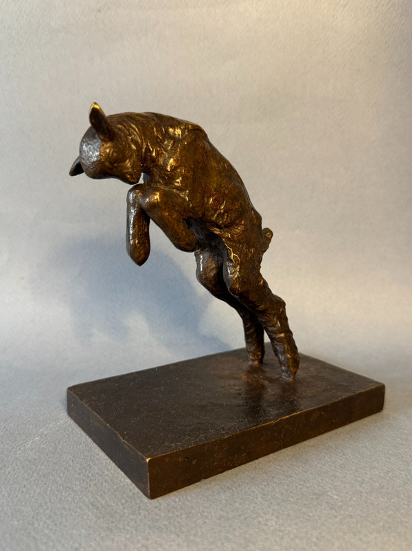 Paul Silvestre ' Leaping goat ' Bronze ArtDeco by Susse frères