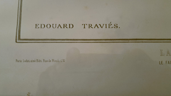 Engraving of Chasse le Faisan after Edouard Traviés