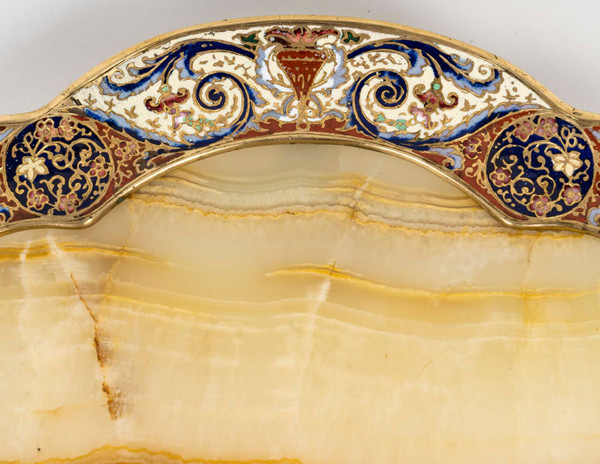 Coppa in bronzo cloisonné, fine XIX secolo