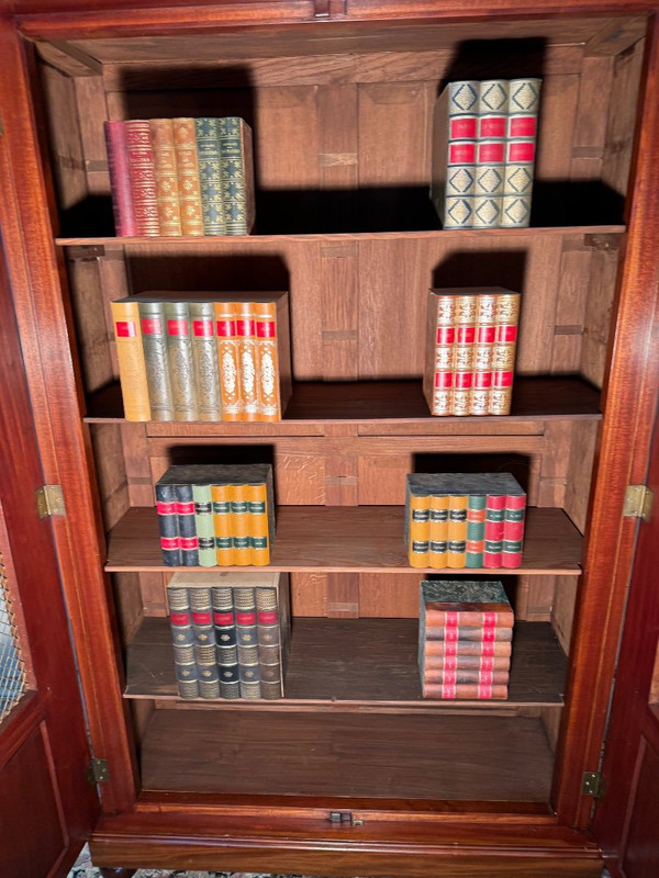 Bibliothèque Empire En Acajou Et Bronzes 19 Eme