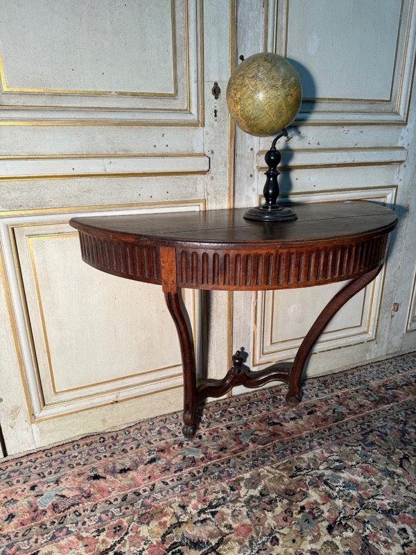Console in noce di epoca Luigi XVI 18 Eme