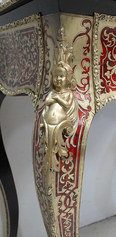 Boulle-Intarsien-Übertopf, Napoleon III.-Periode - Mitte des 19. Jahrhunderts