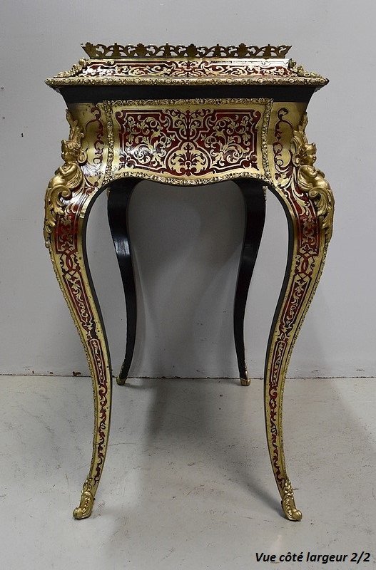 Boulle-Intarsien-Übertopf, Napoleon III.-Periode - Mitte des 19. Jahrhunderts