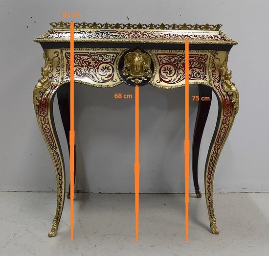 Boulle-Intarsien-Übertopf, Napoleon III.-Periode - Mitte des 19. Jahrhunderts