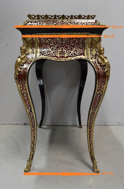 Boulle-Intarsien-Übertopf, Napoleon III.-Periode - Mitte des 19. Jahrhunderts