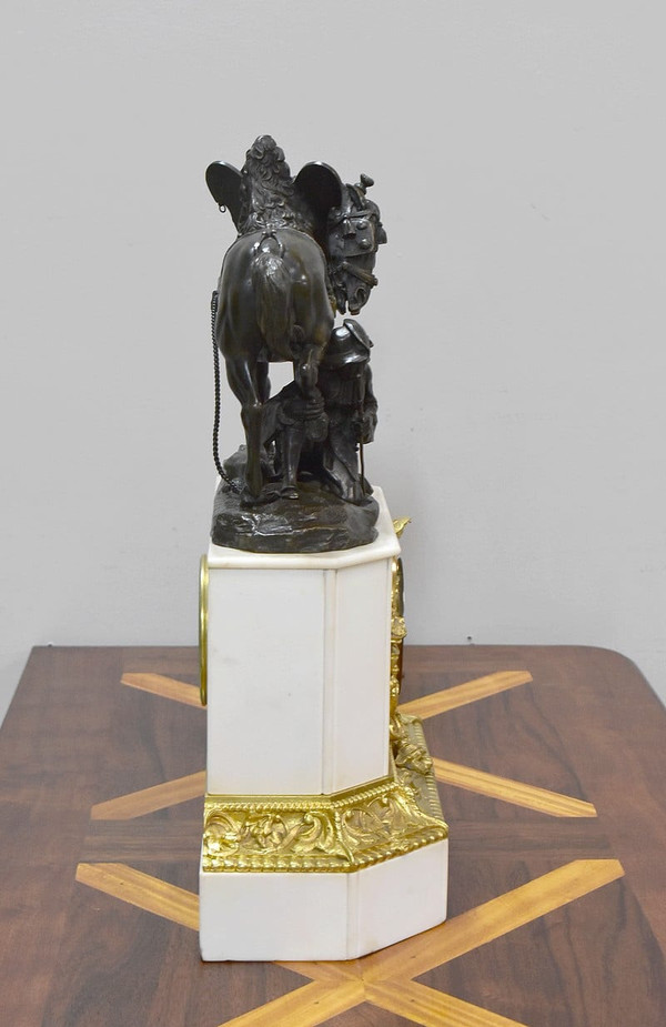 Marble and bronze clock by Théodore GECHTER - 19th century