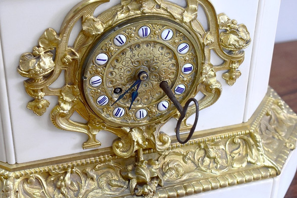 Marble and bronze clock by Théodore GECHTER - 19th century