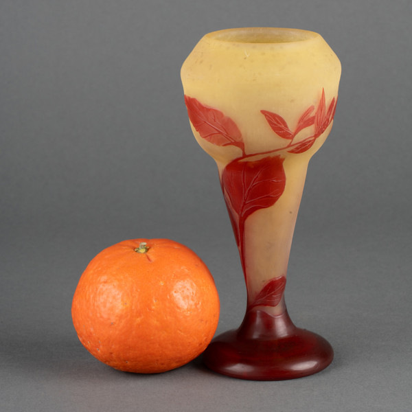 Piccolo vaso Gallé, fine XIX/inizio XX secolo