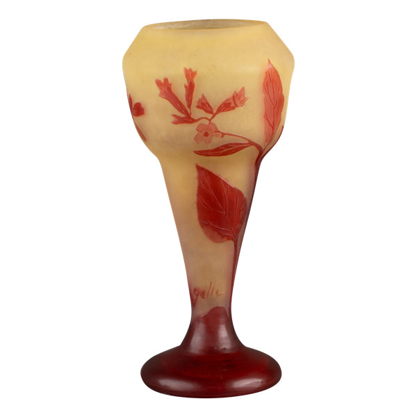 Piccolo vaso Gallé, fine XIX/inizio XX secolo