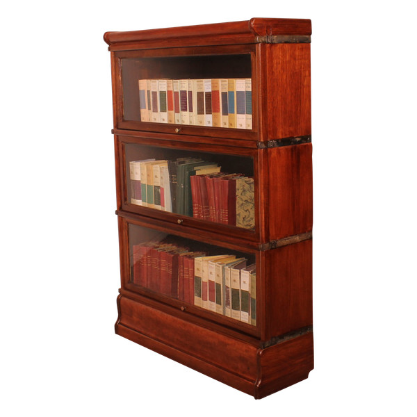 Libreria Wernicke 3 pezzi Globe in mogano