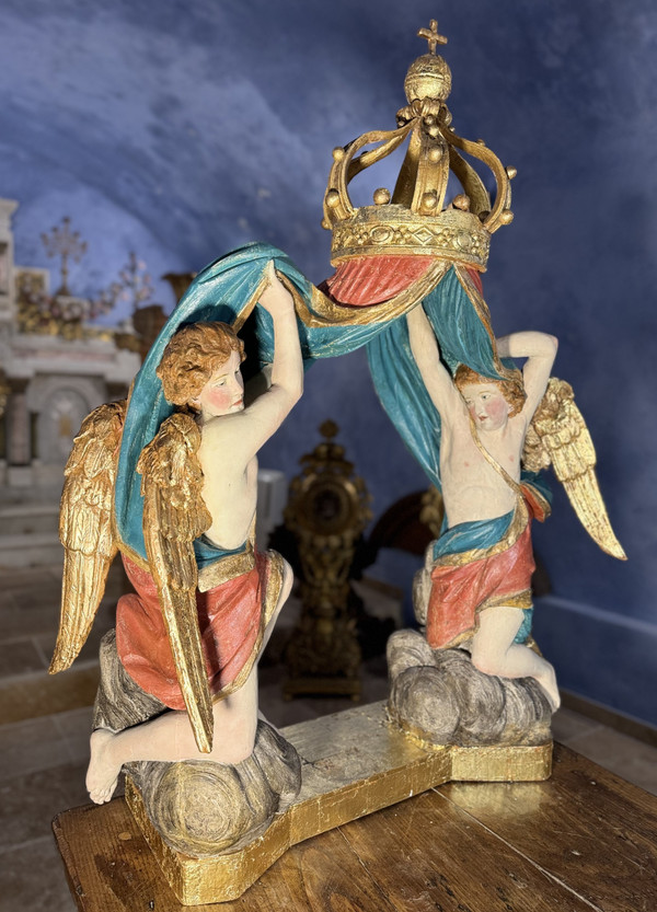 Tabernacle canopy with angels - 18th century