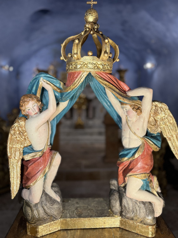Tabernacle canopy with angels - 18th century