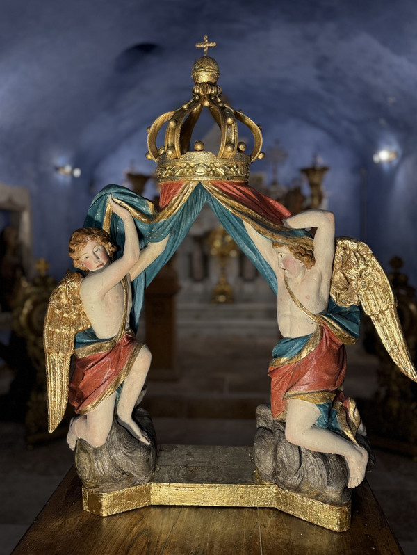 Tabernacle canopy with angels - 18th century