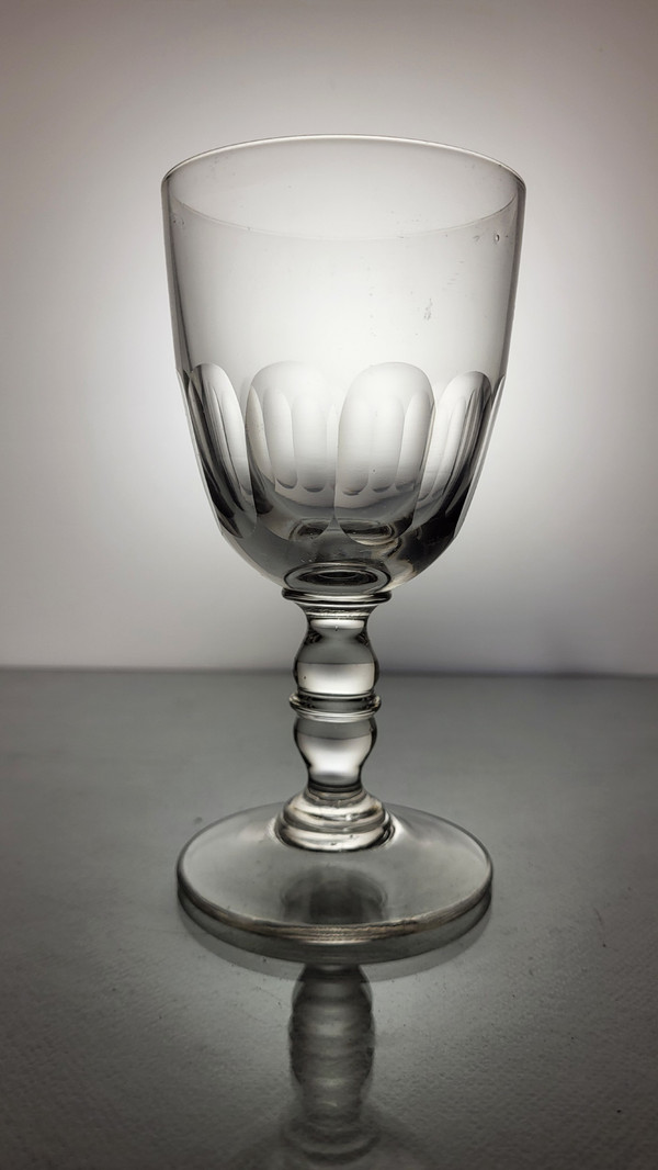 6 Bicchieri da vino/acqua a gondola XIX secolo