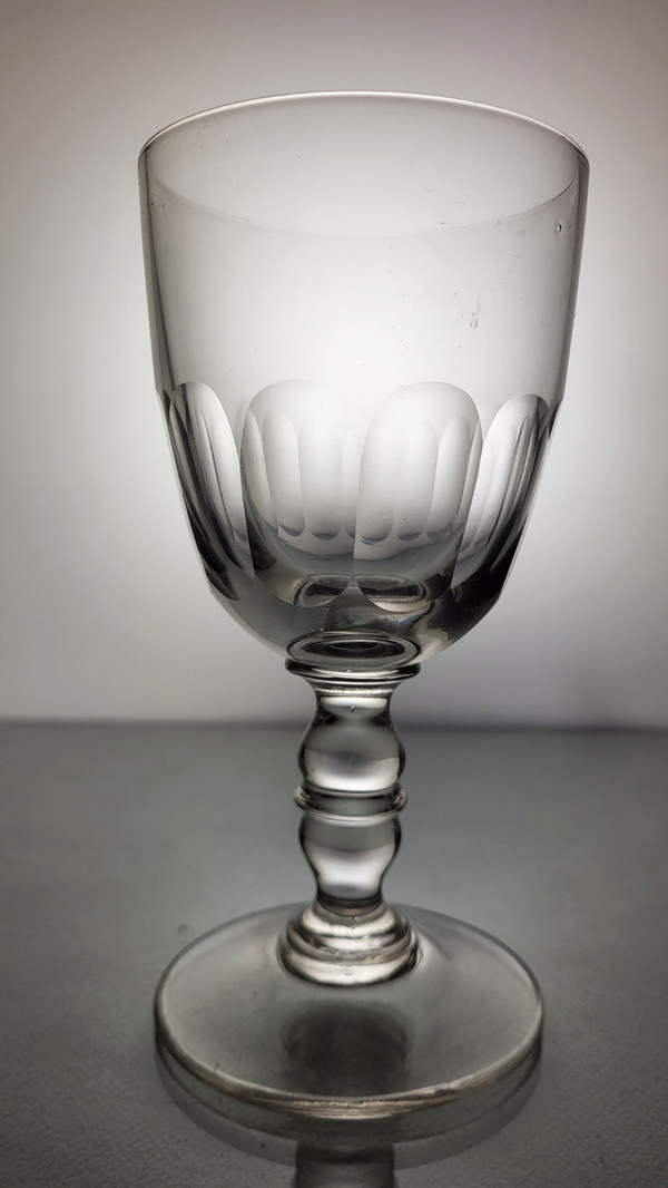 6 Bicchieri da vino/acqua a gondola XIX secolo