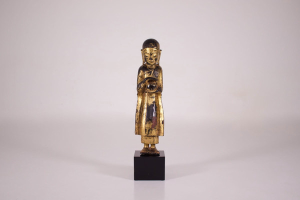 Burmese Adoring Monk