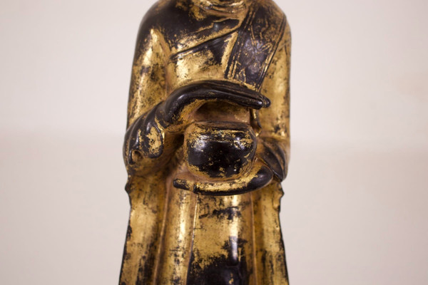 Burmese Adoring Monk