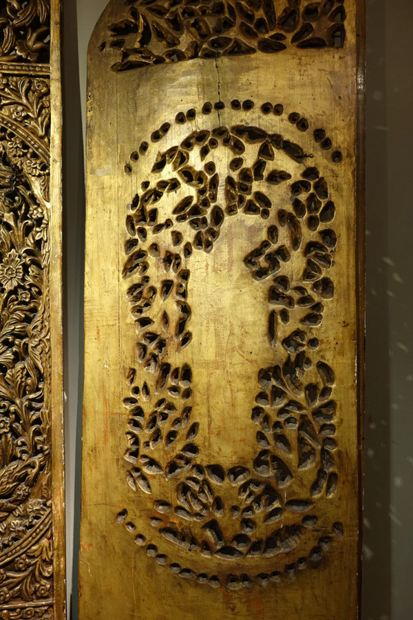Gilded wood iconostasis door, Central Europe, 19th c.
