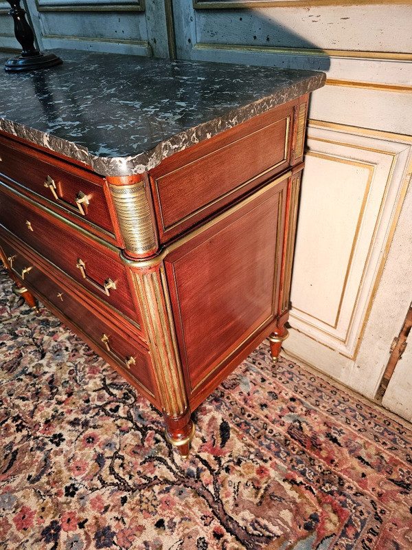 Petite Commode D époque Louis XVI En Acajou 18 ème