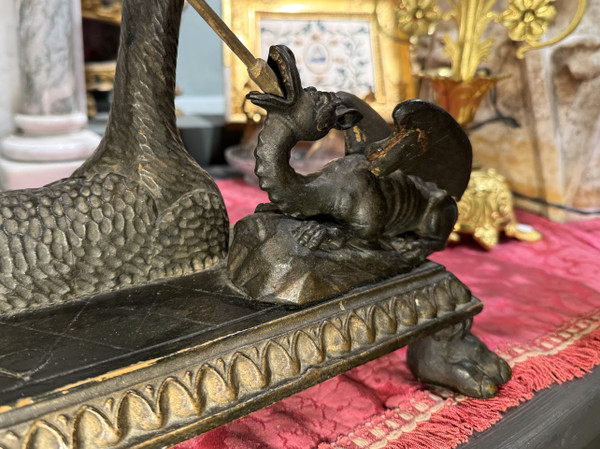 Scultura di San Giorgio e il drago - XVII secolo