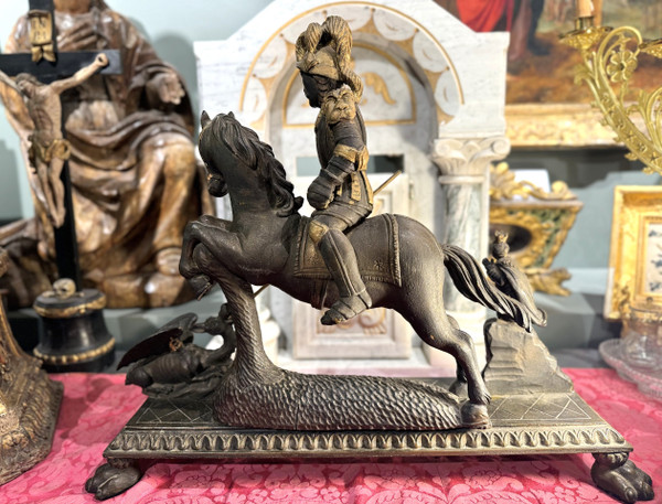 Scultura di San Giorgio e il drago - XVII secolo