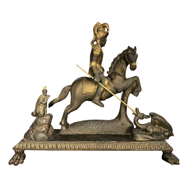 Scultura di San Giorgio e il drago - XVII secolo