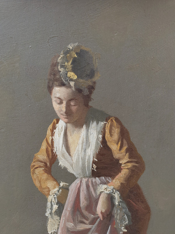 Charles REVEL - Ritratto di un'elegante signora alla fine del XVIII secolo